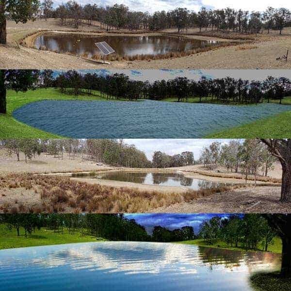 Big Ditch Dam Building Company Armidale dam before and after concepts