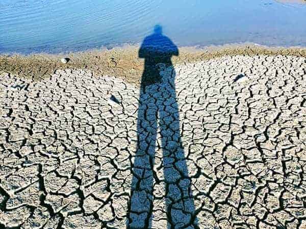 Big Ditch Dam Builder Dry dam due to evaporation