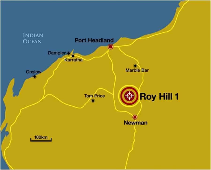 Roy Hill Karratha WA map