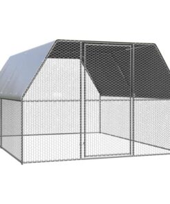 Outdoor Chicken Cage 3x4x2 m Galvanised Steel