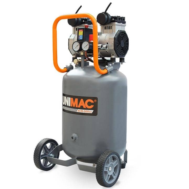 UNIMAC 2HP 50L Silent Oil-Free Portable Electric Air Compressor, Vertical,  for Airtools, Tyre Inflation | February 26, 2024