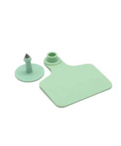 100x Cattle Ear Tags 5x4cm Set - Small Green Blank Sheep Pig Livestock Label
