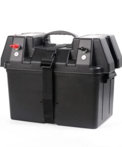 12V 100AH Deep Cycle Battery Box Portable Power Storage Marine Solar USB Camping