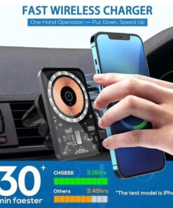 15W Magnetic Car Wireless Charger Phone Holder Mount MagSafe with Cyber ??Style