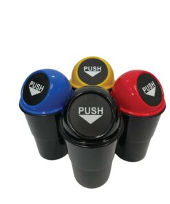 1x 550ml Mini Car Rubbish Bin - Cup Holder Trash Can Coin Random Colour