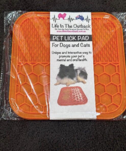1x LIFE IN THE OUTBACK PET LICK PAD - Orange