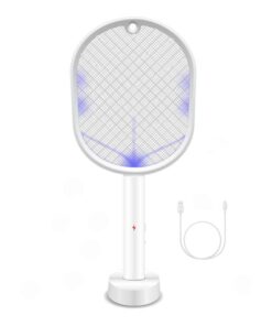 2 in 1 Rechargeable Mosquito Swatter - Electronic Fly Insect Bug Zapper Racket