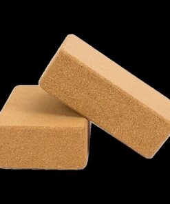 2 x Cork Yoga Block Organic Yoga Prop Accessory Exercise Brick