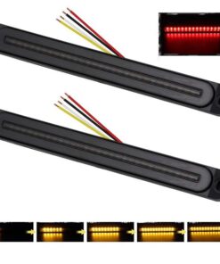2Piece LED Tail Lights Flowing Turn Signal Stop brake Trailer Truck Caravan IP68