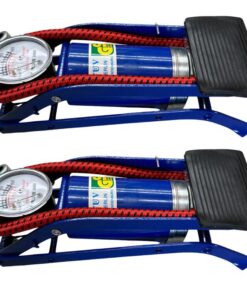 2x HIGH PRESSURE FOOT PUMP Ball Bicycle Motorbike Car Tire Inflator Tyre Air