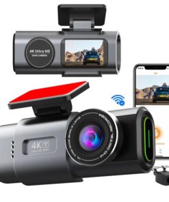 4K Dash Cam UHD 2160P WiFi Front Dashcam Night Vision Car Camera with 64GB Card