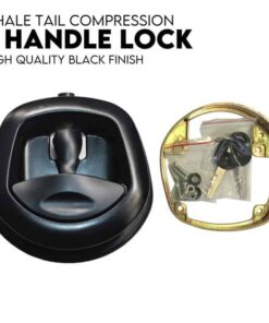 Black Whale Tail T Handle Lock Latch/Compression Lock Trailer Ute Toolbox