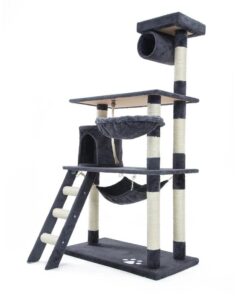 Cat Tree Multi Level Scratcher MAPLE 140cm GREY