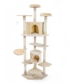 Cat Tree Multi Level Scratcher PARALA 201cm BEIGE