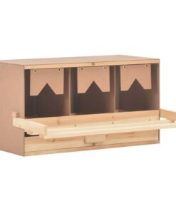 Chicken Laying Nest 3 Compartments 72x33x38 cm Solid Pine Wood