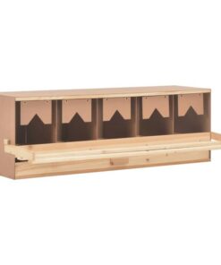 Chicken Laying Nest 5 Compartments 117x33x38 cm Solid Pine Wood