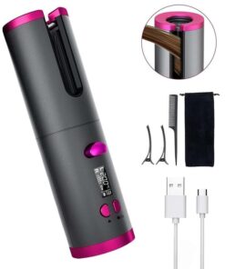 Cordless Ceramic Automatic Hair Curler for Portable Hair Styling