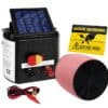 Electric Fence Energiser 3km Solar Powered Energizer Set + 1200m Tape