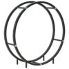 Firewood Rack Black 70x20x70 cm Steel