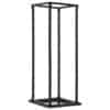 Firewood Rack with Base Black 37x37x113 cm Steel