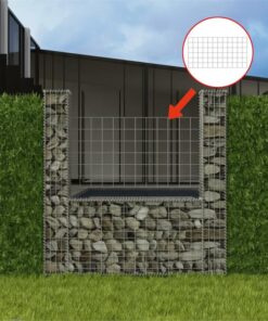 Gabion Basket U-Shape Galvanised Steel 160x20x150 cm