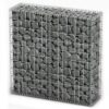 Gabion Basket with Lids Galvanised Wire 100 x 100 x 30 cm