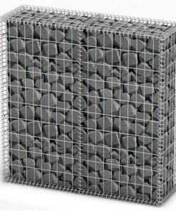 Gabion Basket with Lids Galvanised Wire 100 x 100 x 30 cm
