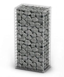Gabion Basket with Lids Galvanised Wire 100x50x30 cm