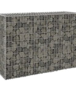 Gabion Wall with Covers Galvanised Steel 150x60x100 cm