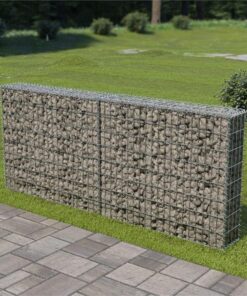 Gabion Wall with Covers Galvanised Steel 200x20x85 cm