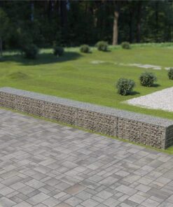 Gabion Wall with Covers Galvanised Steel 600x50x50 cm