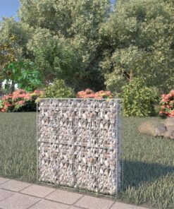Gabion Wall with Covers Galvanised Steel 80x20x100 cm
