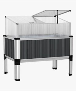 Garden Bed 80x49x74cm Greenhouse Planter Box Raised Galvanised Herb
