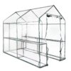 Greenfingers Greenhouse 1.2x1.9x1.9M Walk in Green House Tunnel Clear Garden Shed 4 Shelves