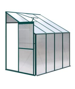 Greenfingers Greenhouse 2.52x1.27x2.13M Lean-to Aluminium Polycarbonate Green House Garden Shed