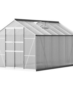 Greenfingers Greenhouse 3.7x2.5x2.26M Double Doors Aluminium Green House Garden Shed