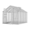 Greenhouse 2.42x2.5x2.26M Aluminium Double Doors Green House Garden Shed