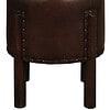 Heritage Genuine Goat Leather Ottoman/Footstool 1 Heritage Genuine Goat Leather Ottoman/Footstool