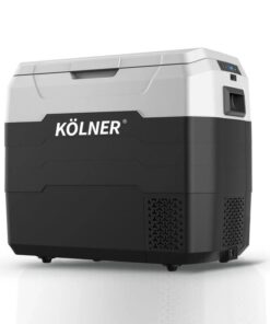 Kolner 50l Fridge Freezer Cooler 12/24/240v Camping Portable Refrigerator - Black