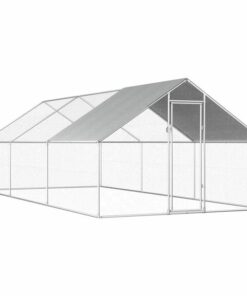 Outdoor Chicken Cage 2.75x6x1.92 m Galvanised Steel