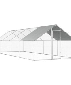 Outdoor Chicken Cage 2.75x8x1.92 m Galvanised Steel