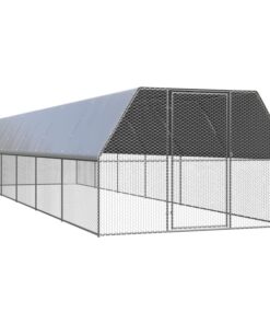 Outdoor Chicken Cage 3x12x2 m Galvanised Steel