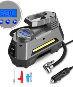 Portable Digital Car Air Compressor Tire Inflator With Emergency Flashlight