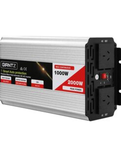 Power Inverter 1000W or 2000W Pure Sine Wave 12V-240V Camping Boat Caravan