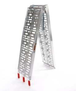 SINGLE Aluminium Folding Ramp with Support Strap, Load ATV Cycles, Motorcycles 680KG