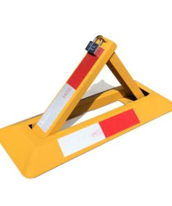 Triangle Lockable Parking Barrier Fold Down Vehicle Security Car Parking Lock Safety Reflective Stripe Barrier