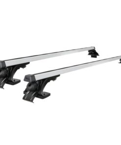 Universal Car Roof Rack 1450mm Cross Bars Aluminium Silver Adjustable Brackets Carrier 90kg