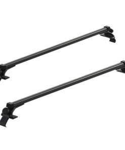 Universal Car Roof Racks Pod Aluminium Cross Bars Adjustable 145cm Black
