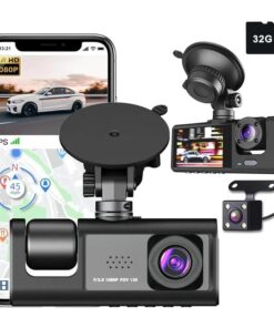 WIFI 3 Channels Dash Cam 1080P Full HD Car Dashcam Comes with Free 32GB Card