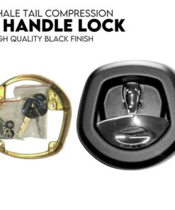 Whale Tail T Handle Lock Latch Compression Lock Trailer Toolbox Black Chrome